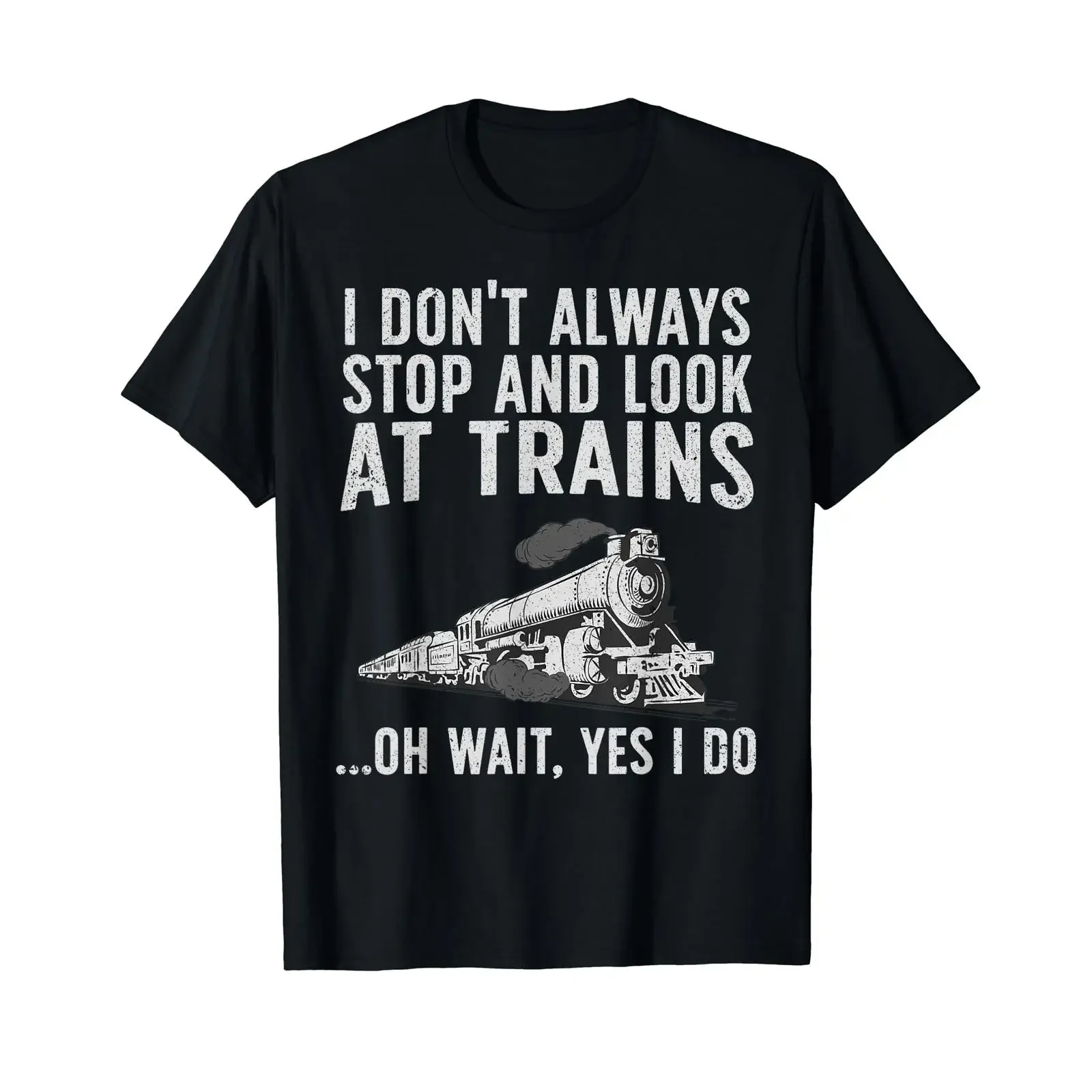 Cool Trains For Train Collector Railroad Engine T Shirt vintage Washed Comfortable streetwear Stylish homme Slightly Stretched