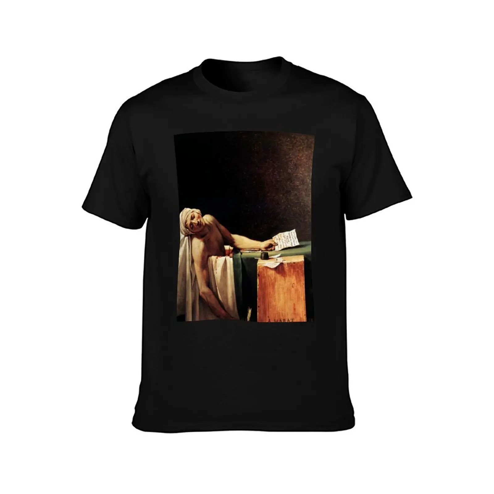 The Death of Marat by Jacques-Louis David T-Shirt Holiday Casual Short Sleeve Top T-Shirt
