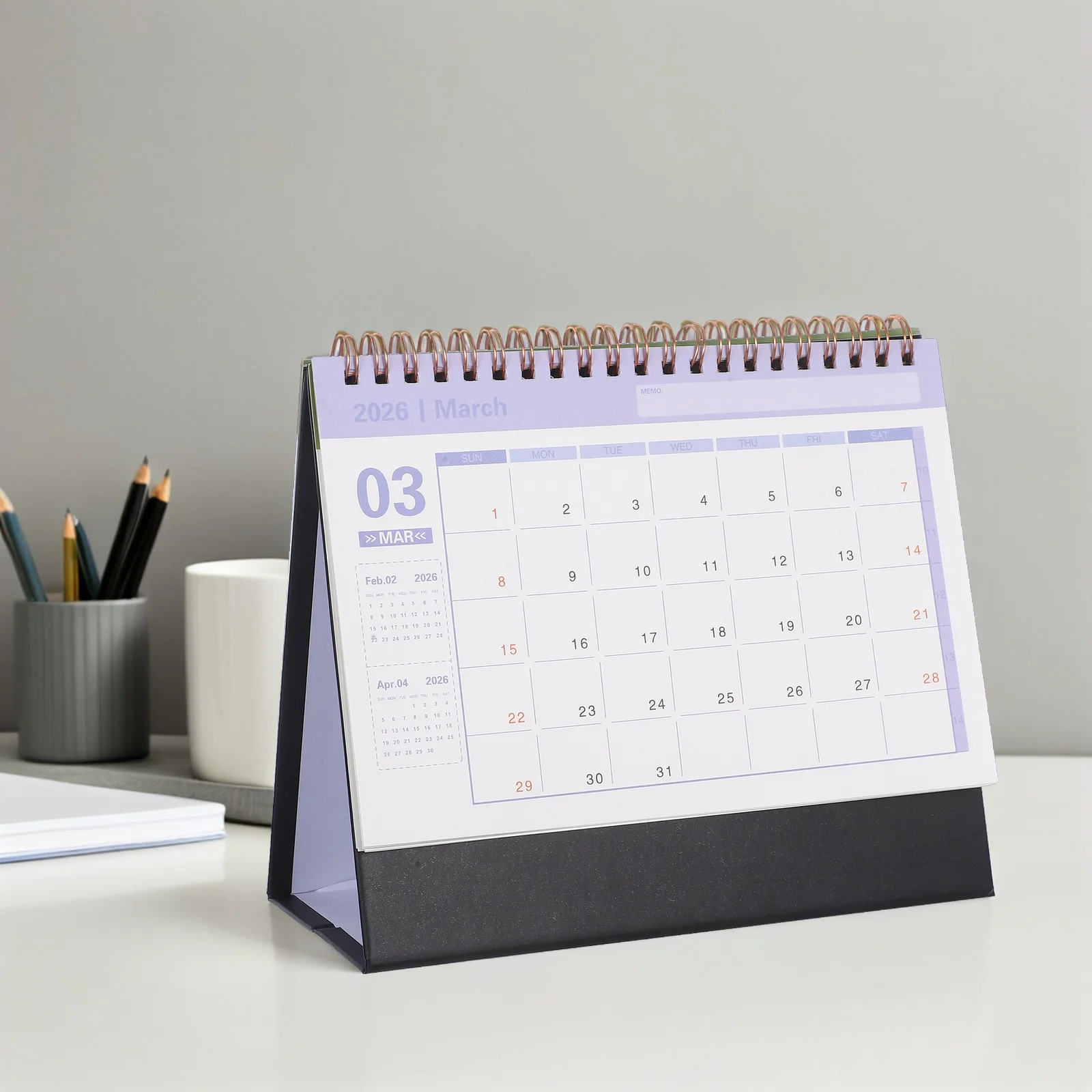 

2026 Desk Calendar Mini Planner Table Desktop with Organizer Pad Flip Festival Daily Calendars