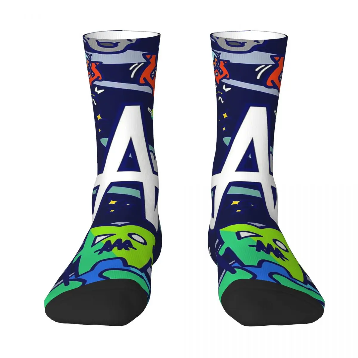 Calcetines largos de alta calidad para hombre y mujer, medias del equipo RAR Space Monsters, Harajuku, accesorios para todas las estaciones, regalo de cumpleaños