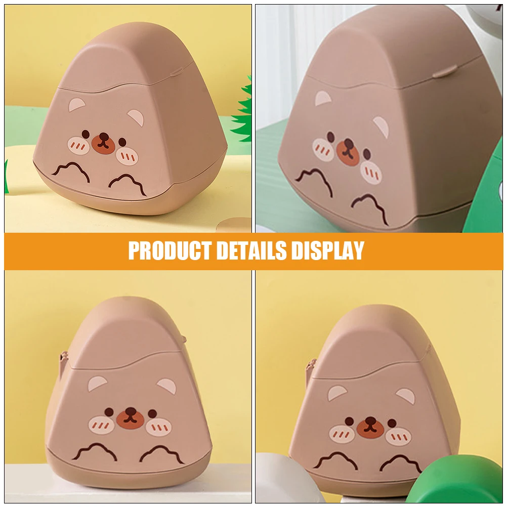 

Mini Desktop Trash Can Cute Cartoon Waste Bin Small Plastic Rubbish Container Office Bedroom Car Use Storage Bucket Versatile
