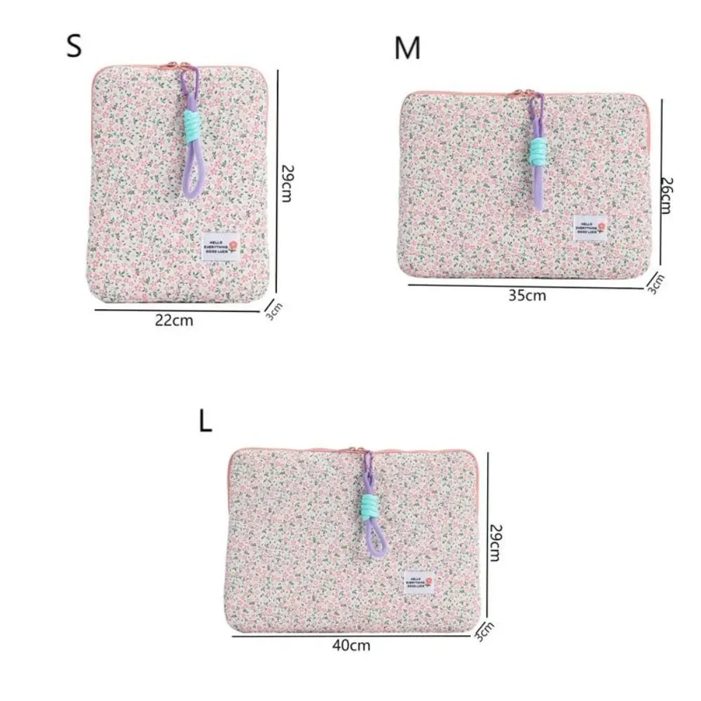 Flower Pattern Laptop Sleeve Portable 11 13 14 Inch Notebook Tablet Pouch for MacBook Air 13.6 A2681/HP /ASUS/Ipad Pro12.9