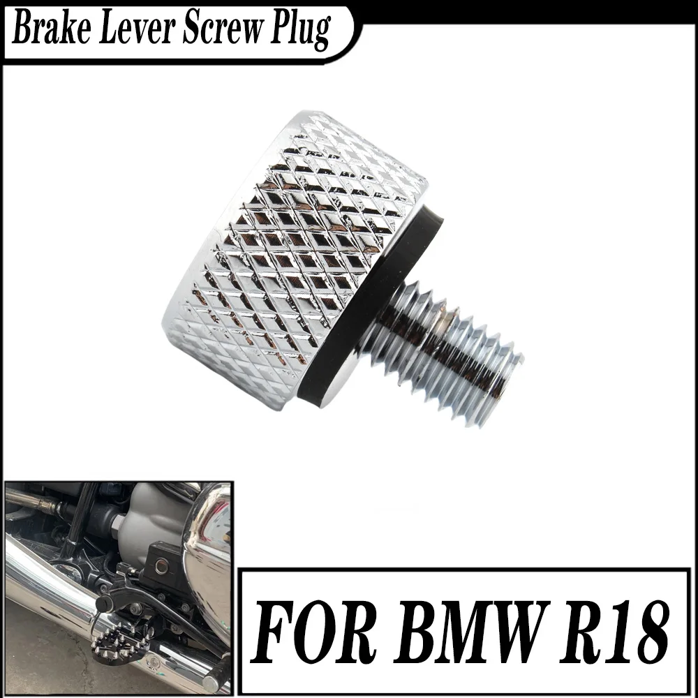FOR BMW R18 R18B R18 Classic R18 Transcontinental 2020-2026 Brake Lever Screw Plug Decorative Cover Anti-Cut Black Chrome