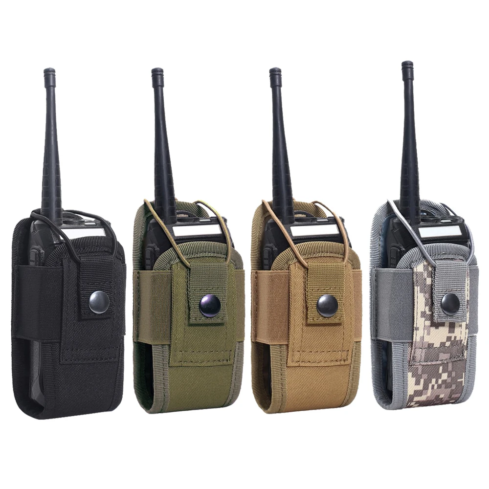 1000D Molle Radio Walkie Talkie etui na talię kieszeń z uchwytem przenośny domofon kabura torba do noszenia na polowanie Camping