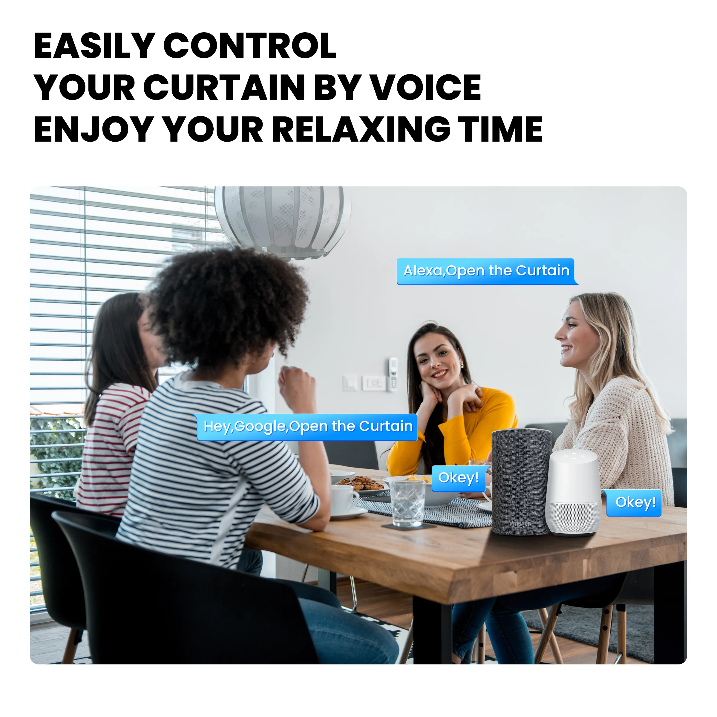 GIRIER Tuya ZigBee/WiFi RF433 Smart Curtain Blind Switch Module for Roller Shutter Electric Motor Works with Alexa Google Home