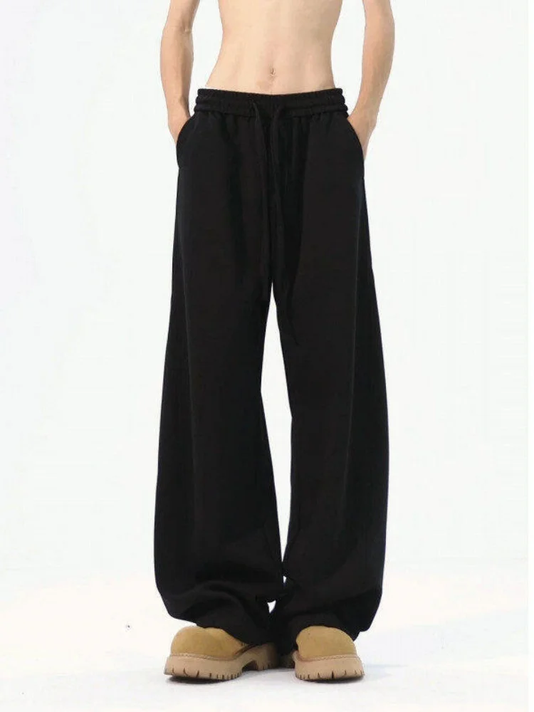 

Cleanfit Loose Men's Spring Summer Straight Leg Spor Pants Drapey Wide Leg Trousers Casual Faionable Breathable