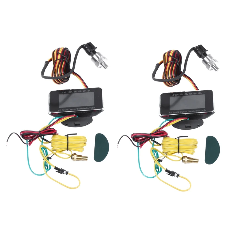 

2x12 В/24 В 4 в 1 ЖК-дисплей Автомобильный цифровой датчик давления