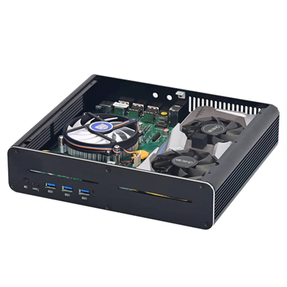 Mini PC de jeu avec processeur Intel Core i9, 80Ian i7 10870H GTX1660, 6G, Windows 11, ventilateur portable, HDMI, DP, DVI, dédié à la vie nocturne