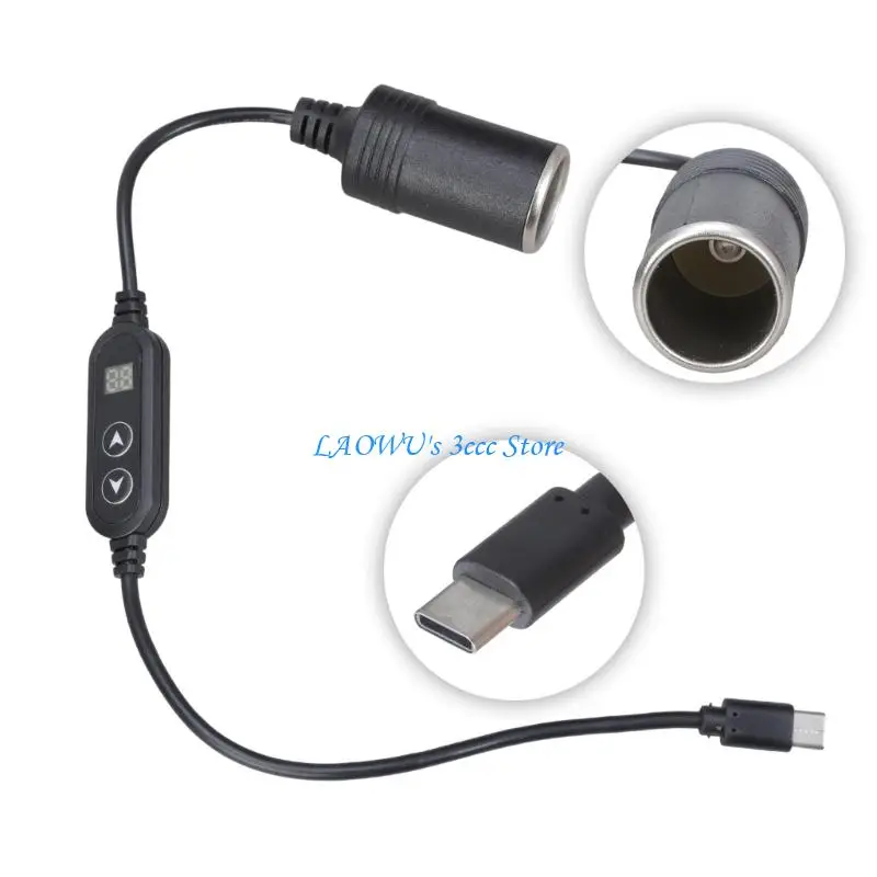 

Y8AD Voltages Adjustable Type C Converters for Vehicle Electronics 5V 24V Output Display