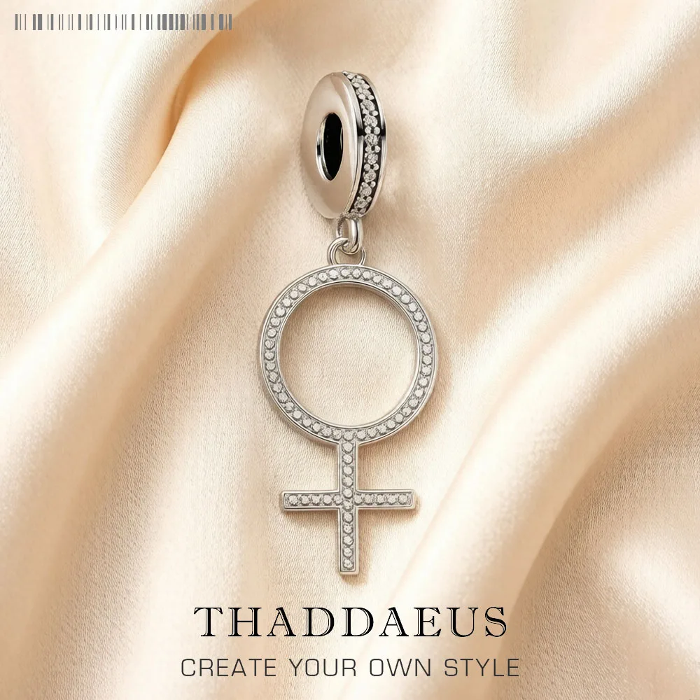 Pendentif symbole vénus en argent Sterling 925, Design Simple, breloque pour femmes et hommes, bijoux à la mode, accessoires, cadeau de fête