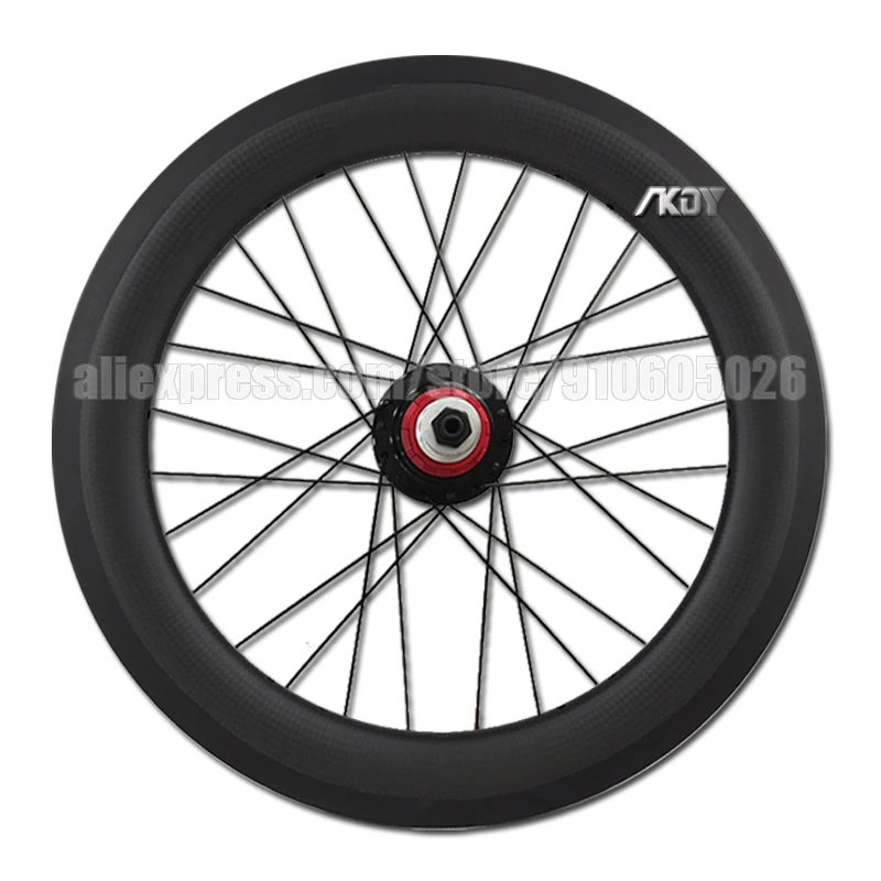 349 Wheelset 2-3 Speed Rim Brake 28 Holes 16 inches Carbon Wheels with Joseph Kuosac Hub for Brompton Folding Bike Upgrade