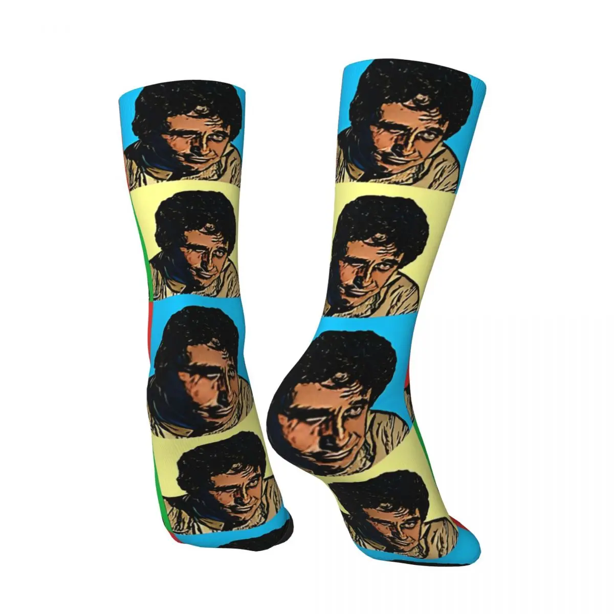 Hip Hop Retro Columbo Art Crazy Men's compression Socks Unisex Columbo Street Style Seamless Printed Funny Happy Crew Sock