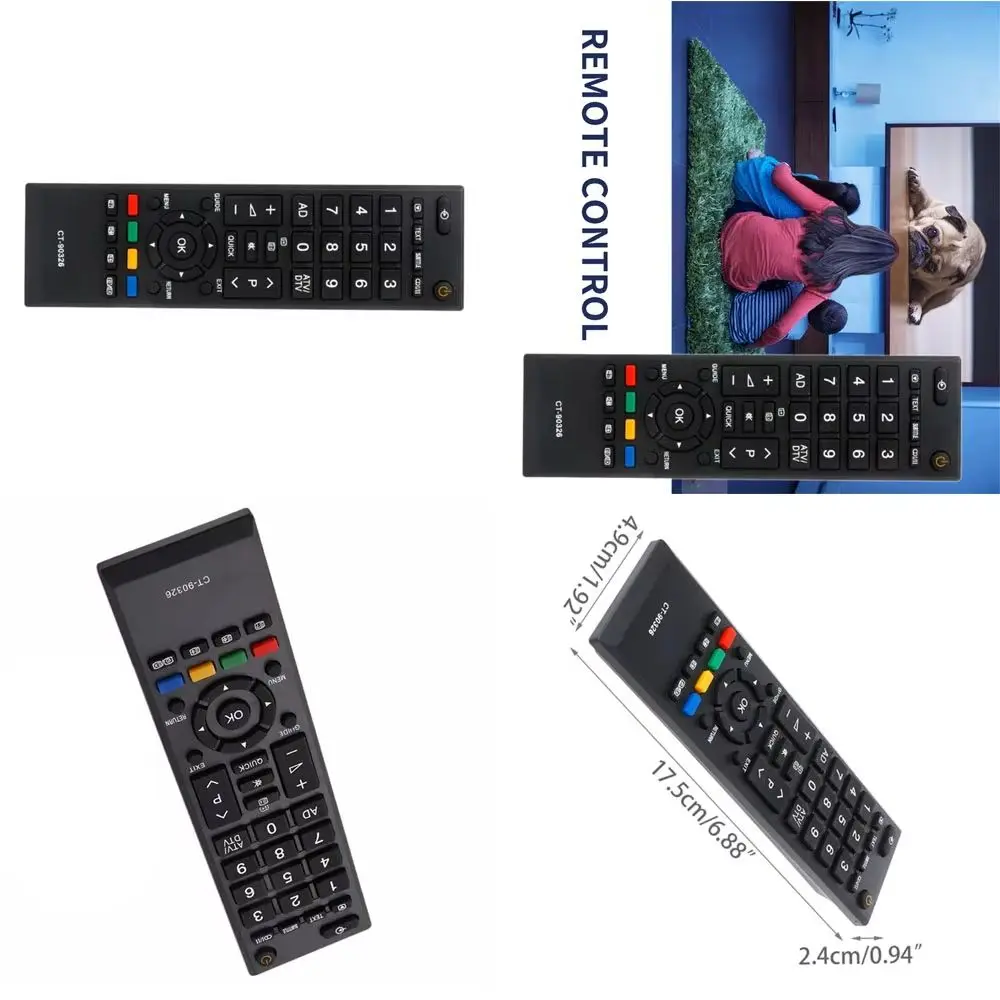 

Universal Replacement Black Remote Control For Toshiba CT-90326 CT-90380 CT-90336 CT-90351 RCTV