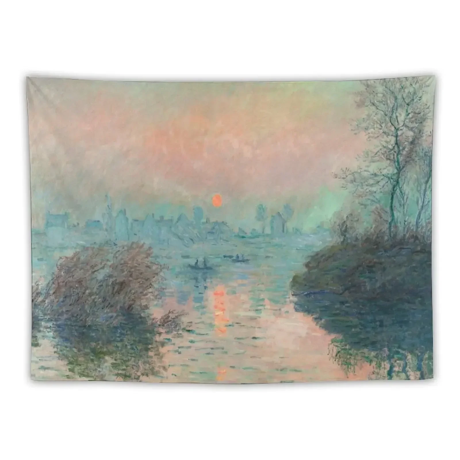 Sun Setting on the Seine by Claude Monet Tapestry Decor For Bedroom Room Decor For Girls Tapestry