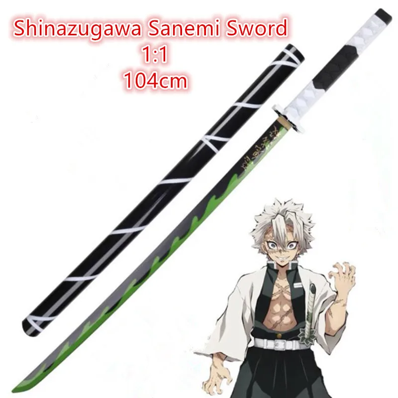 104cm  Sword Weapon  Kanroji Mitsuri Cosplay Sword 1:1 Anime Ninja Knife PU toy