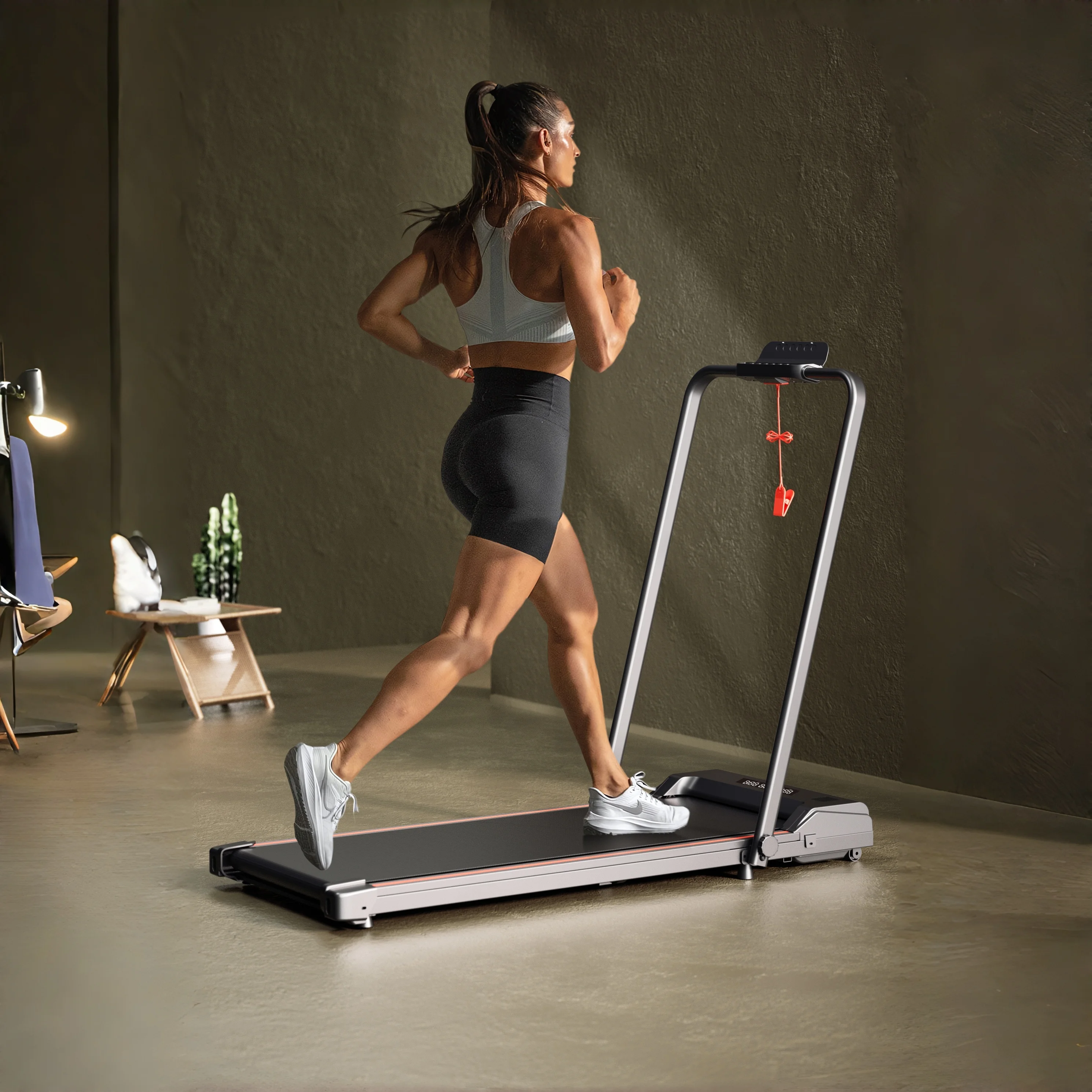 Electric Foldable Treadmill 120kg Capacity LED Screen Fully Assembled Out of Box Two Easy Steps to Fold for Home Officepromote s