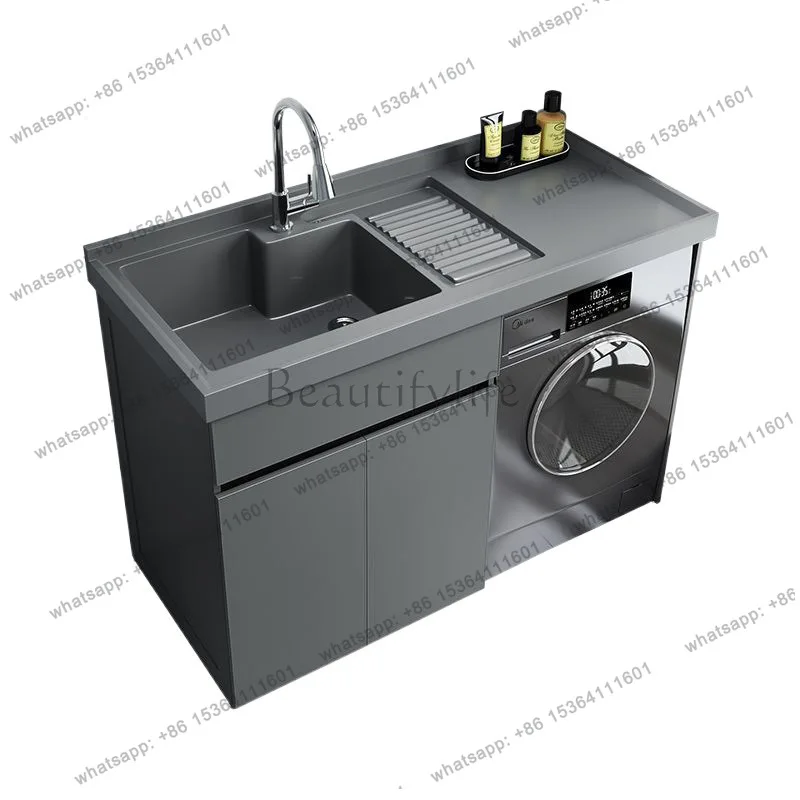 

Aluminum Washing Machine Cabinets Nordic Creative Balcony Washing Machine Cabinets High-End Bathroom Furniture