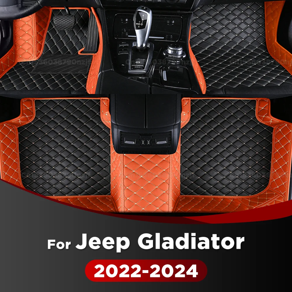 

For Jeep Gladiator 5-Seat 2022 2023 2024 Car Floor Mats Custom Auto Foot Pads Automobile Carpet Cover Interior Accessories