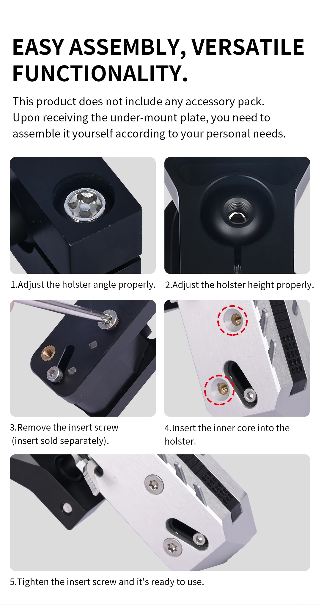 Beidhändiges IPSC USPSA IDPA CZ P07 Wettkampf-Pistolenholster DA-Stil Alpha-X AA Aluminium Schieß- und Jagdausrüstung – Detail 8