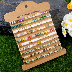 10Pcs/Set Boho Ethnic Friendship Bracelet for Women Jewelry Miyuki Tila Beads Bracelets Beaded Jewellery 2025 New