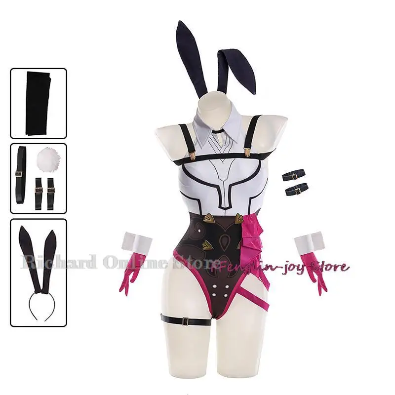 

Kafka Anime Cosplay Game Honkai: Star Rail Costume Bunny Girl Combat Uniform Women Halloween Party Role Play Clothing Outfit