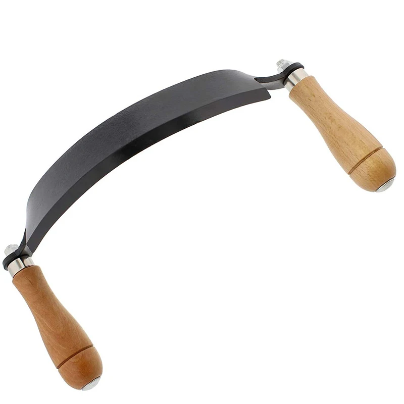 8 Inch Straight Draw Shave Woodworking Debarking Hand Tool Curved Draw Knife Curved Draw Shave Tool, Wood Handle