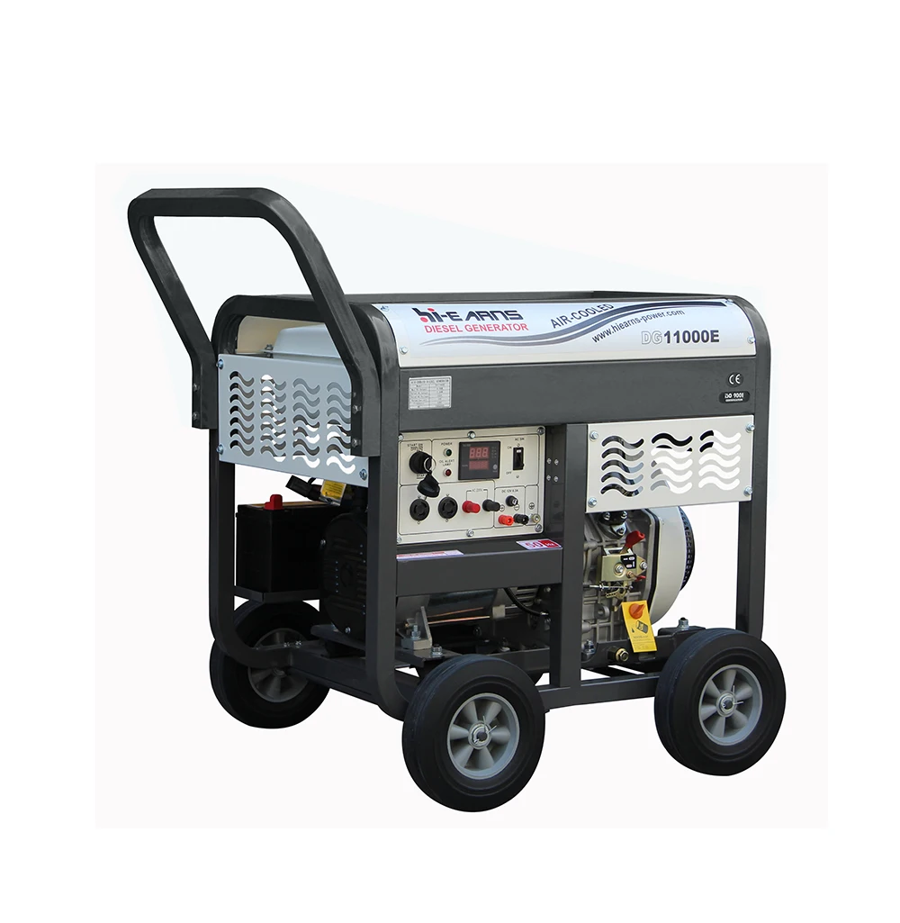 

8kw/10kva portable type die·sel generator with wheels and handle