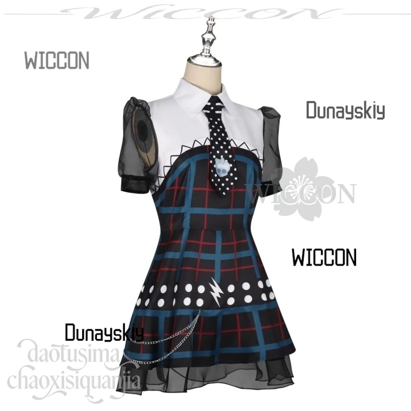 متجر Serein Cos تنورة منقوشة للفتيات في المدرسة الثانوية Y2K Jirai Kei تنورة صغيرة على الطراز القوطي لوليتا كوس رعب للهالوين