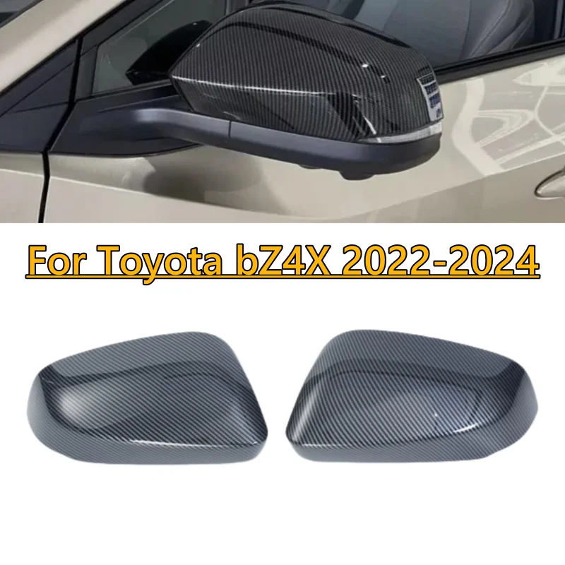 

Carbon Fiber Side Rearview Mirror Cap Cover Trim For Toyota BZ4X 2022 2023 2024