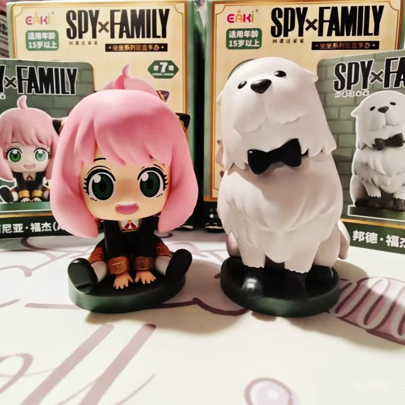 

EAKI Official Spy X Family Sitting Blind Box Figures Anya Yor Loid Authentic Anime Figurine Desktop Ornament Gift For Anime Fans