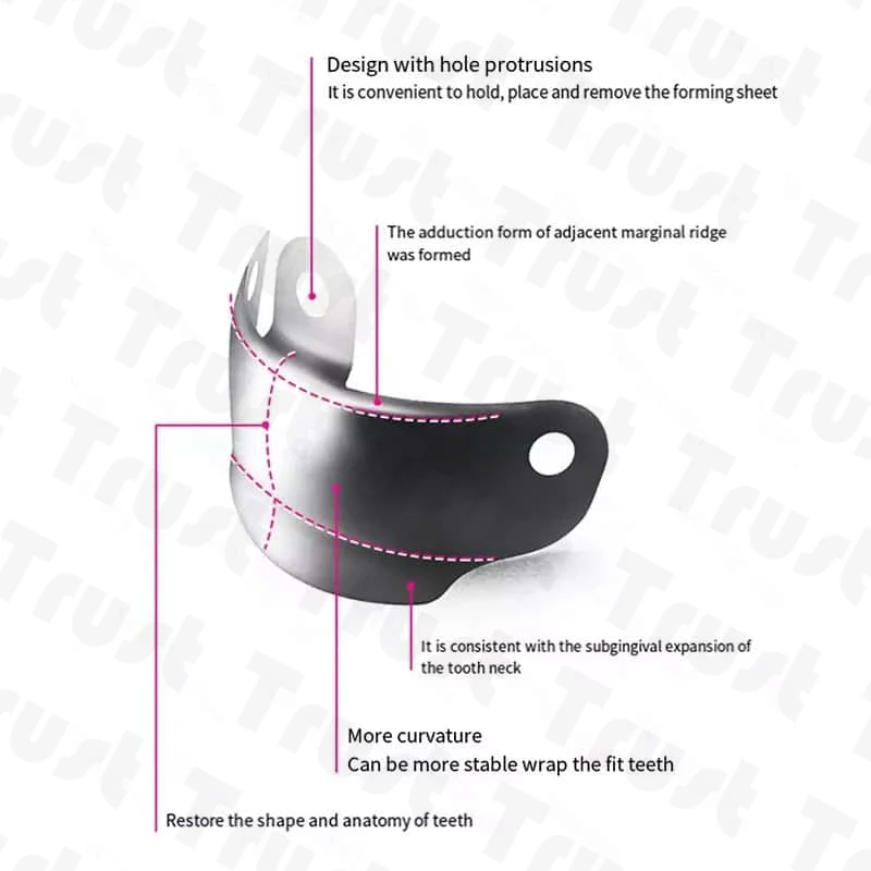 NEW Palodent Plus Style Dental Sectional Matrix Band Narrow Standard Ring Titanium Clamp Low Price High Quality - view 4