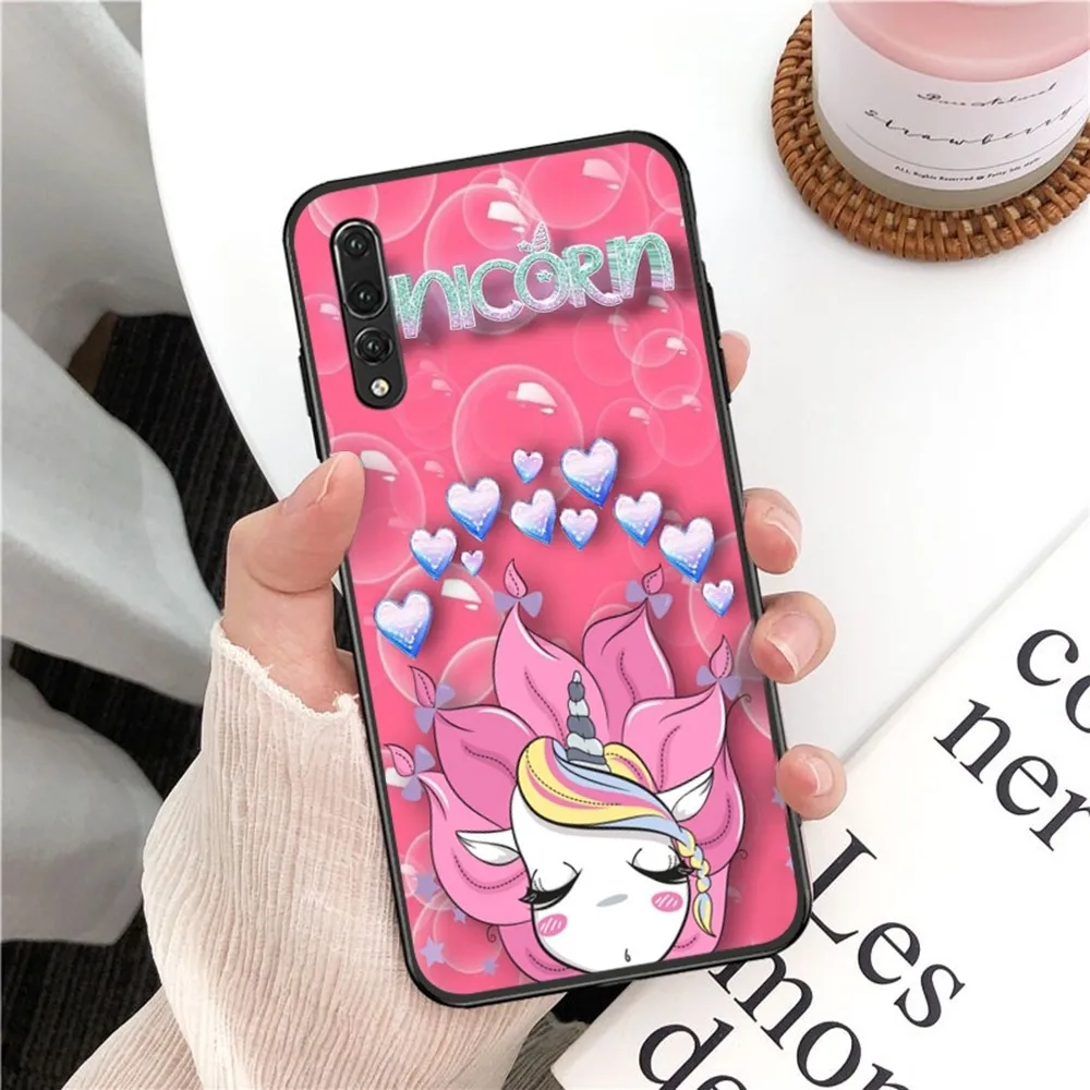 Pink Unicorn Rainbow Mousepad For Samsung J 7 plus 7core J7 neo J6 plus prime J6 Mobile Cover