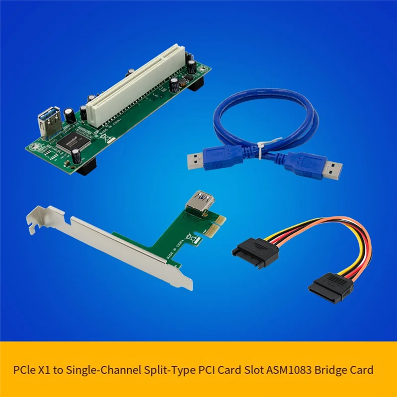 스타일리시한 고속 인터페이스 Pcie X1-PCI 어댑터 확장 카드 ST45 데스크탑 Pcie-USB 3.0 포트가 있는 PCI 변환기