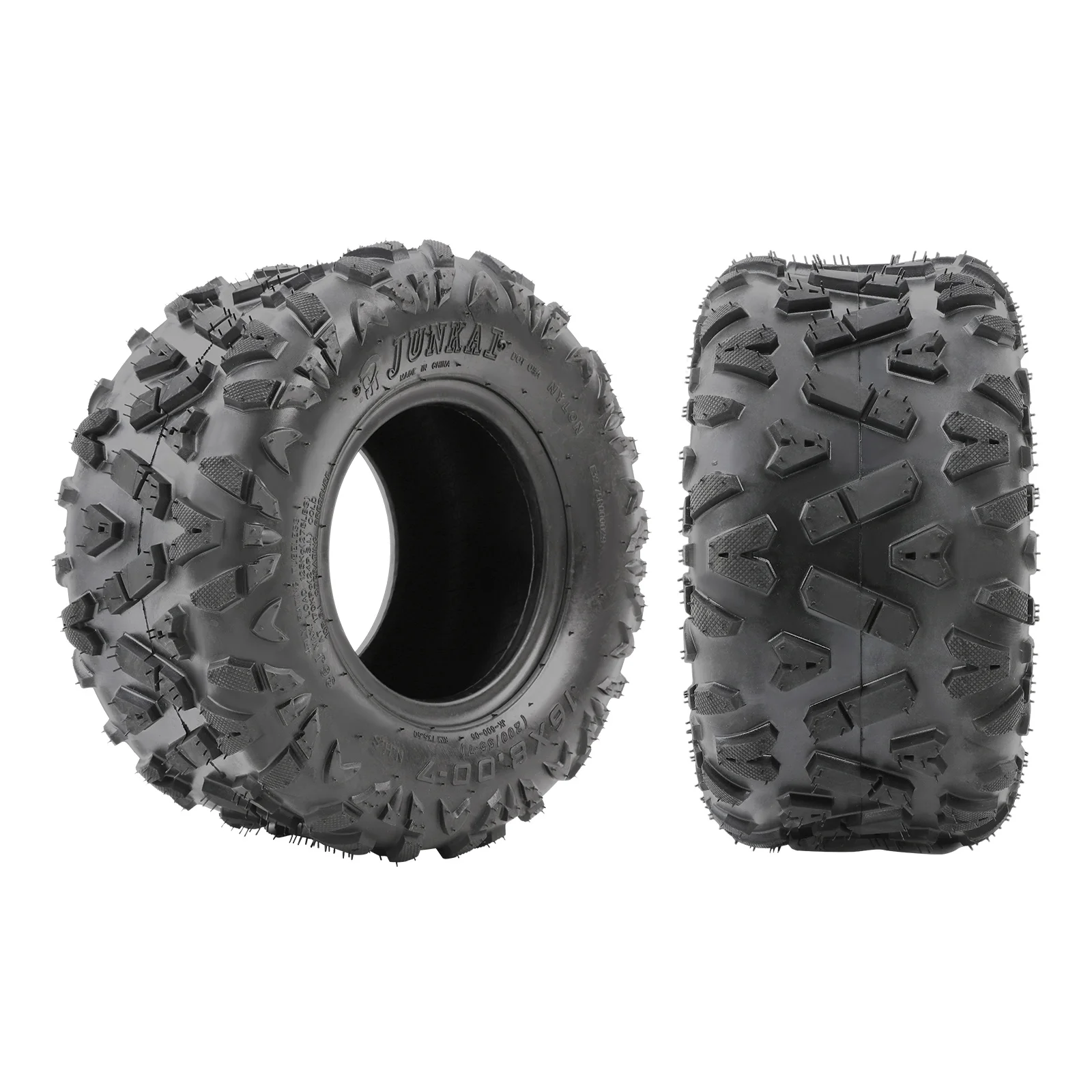 

2 Pcs 16x8-7 ATV Tires, 7 Inch Off-Road Tires 275 lbs Load Capacity, Rubber Nylon Wheel Tires for Go Kart Golf Cart Lawn Mower