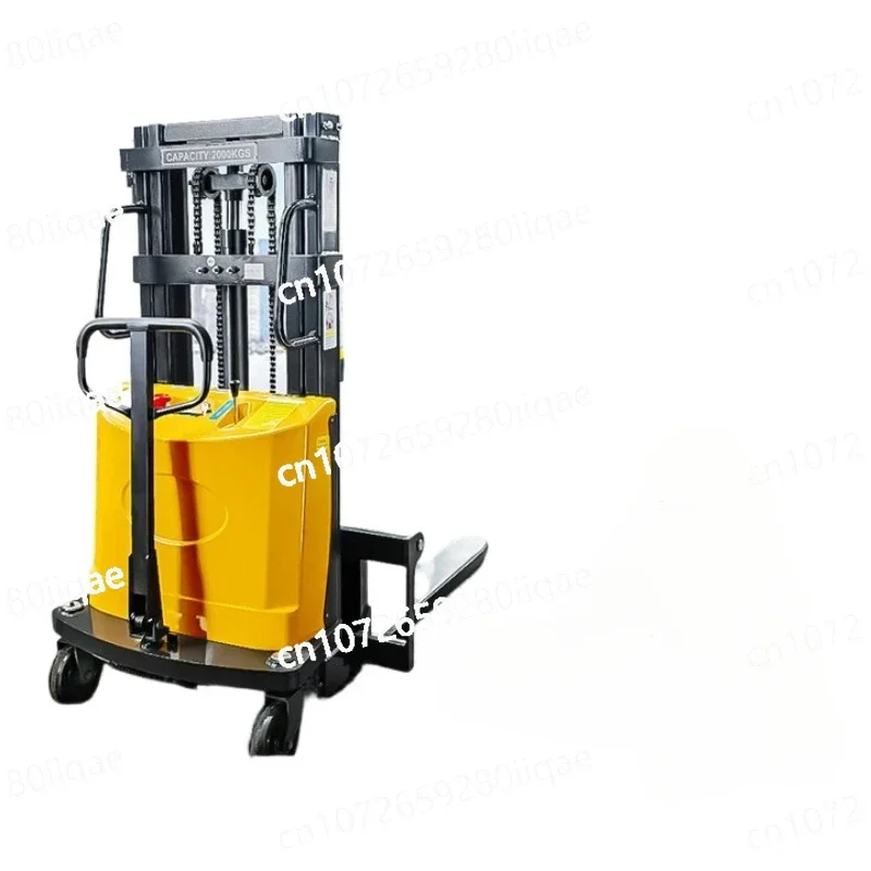 semi-electric fully automatic lifting 1-ton  lifting 3 handling and unloading truck Electric forklift 2-ton stacker