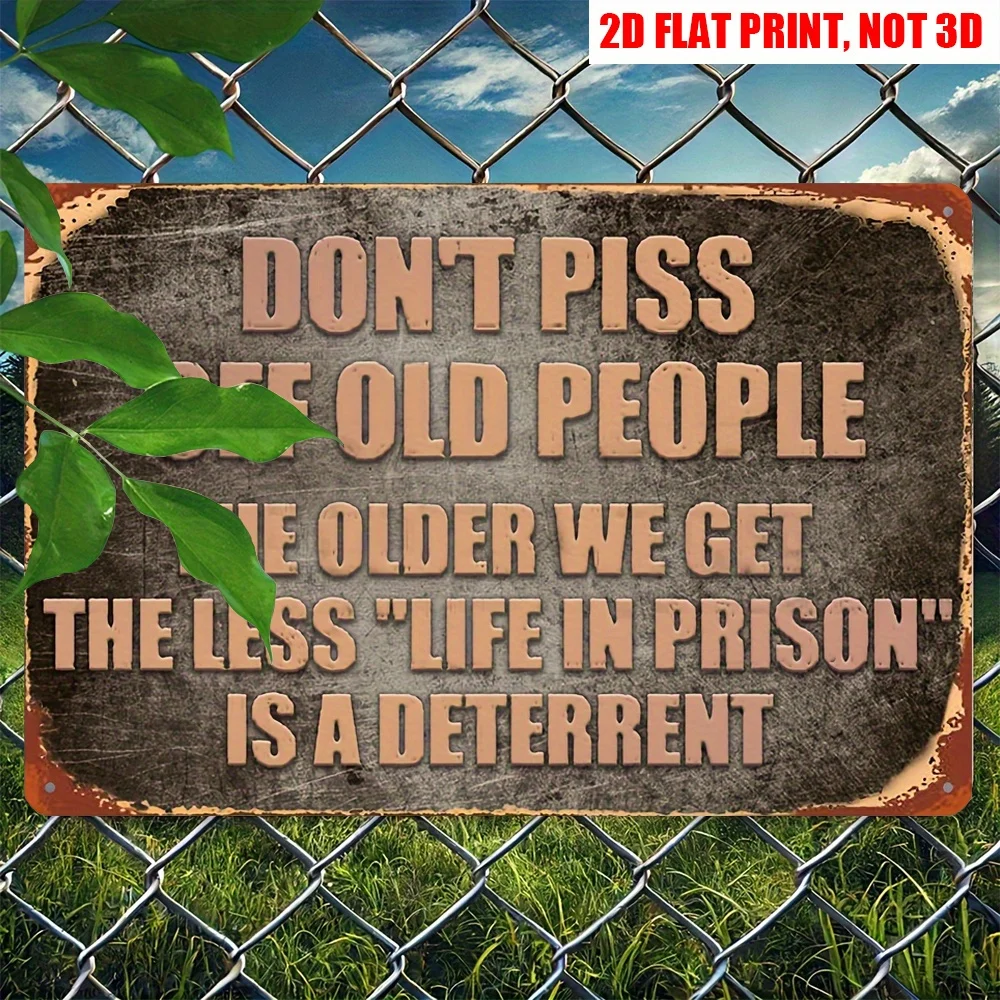 Humorous Satirical Metal Signs, 12 * 8-inch Funny Quotes 