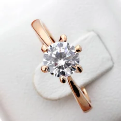 Engagement Rings For Women Bride Crystal Silver Gold Color Wedding Rings Accessories Jewelry Korean Fashion Jewelry R014