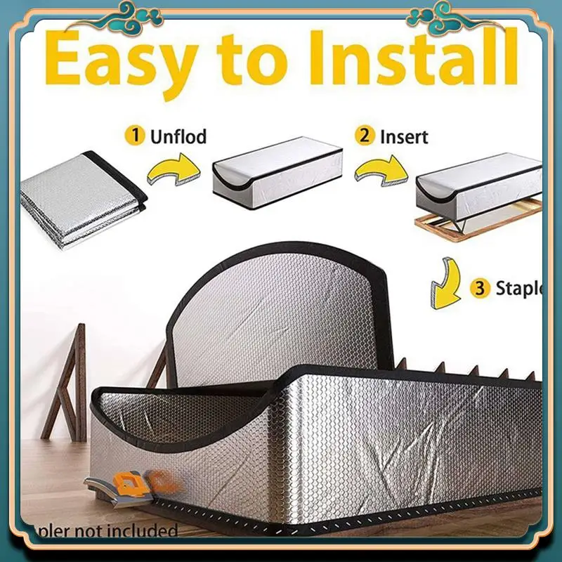 ABMV-2X Изоляционный чехол для лестниц на чердаке для выдвижной лестницы, светоотражающий сияющий барьер, светоотражающий 95% сияющего тепла