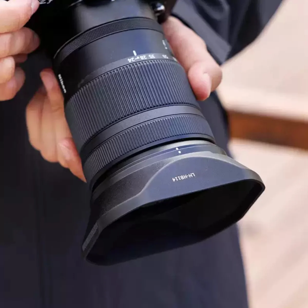 عدسة الكاميرا هود ضوء درع الشمس الظل الغطاء الواقي كاب لنيكون Z 24-120 مللي متر f 4 S Z28-400mm f 4-8 VR LH HB114