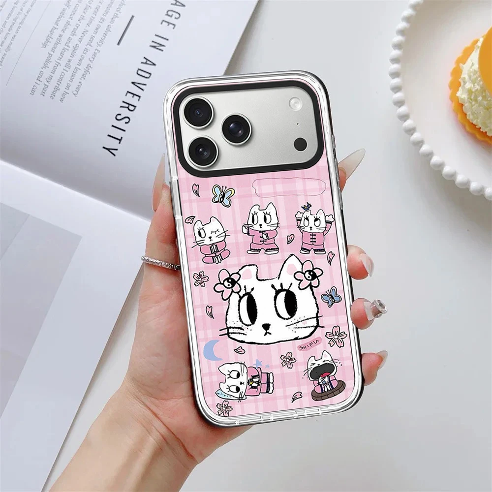 Colorful Casual Pig White Border Magnetic Phone Case Cover for IPhone 13 14 15 16 17 Pro Max Case for IPhone Air