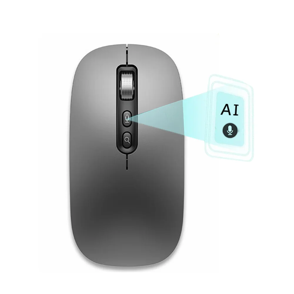 

AI Smart Voice Mouse Speech to Text Mouse Rechargeable 2.4G Wireless Bluetooth Mouse for Windows Laptop Voice Typing Mouse