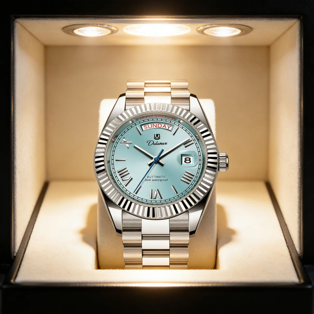 

Модные мужские часы с указанием дня и даты, механические часы Miyota, лучшие брендовые роскошные наручные часы, водонепроницаемые стальные мужские часы, Reloj Hombre