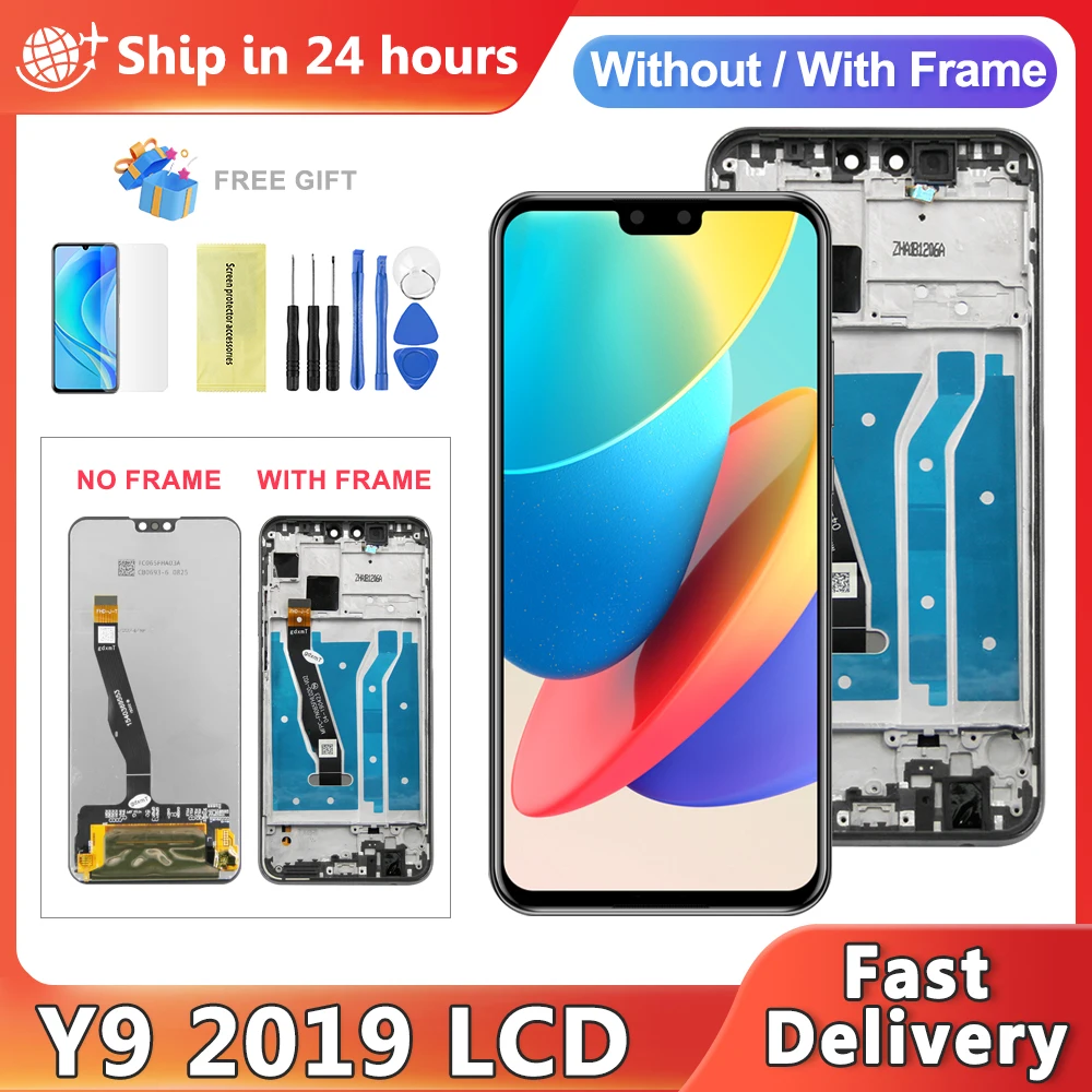 Y9 2019 Display Screen For HUAWEI Y9 2019 BLA-L29 BLA-L09 LCD Display Touch Screen Digitizer Assembly Y9 2019 Screen Replacement