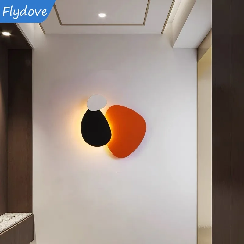 Modern Creative Colorful Metal Wall Light Home Atmosphere Lamp for Parlor Bedroom Stairs Aisle Restaurant Lighting Fixture