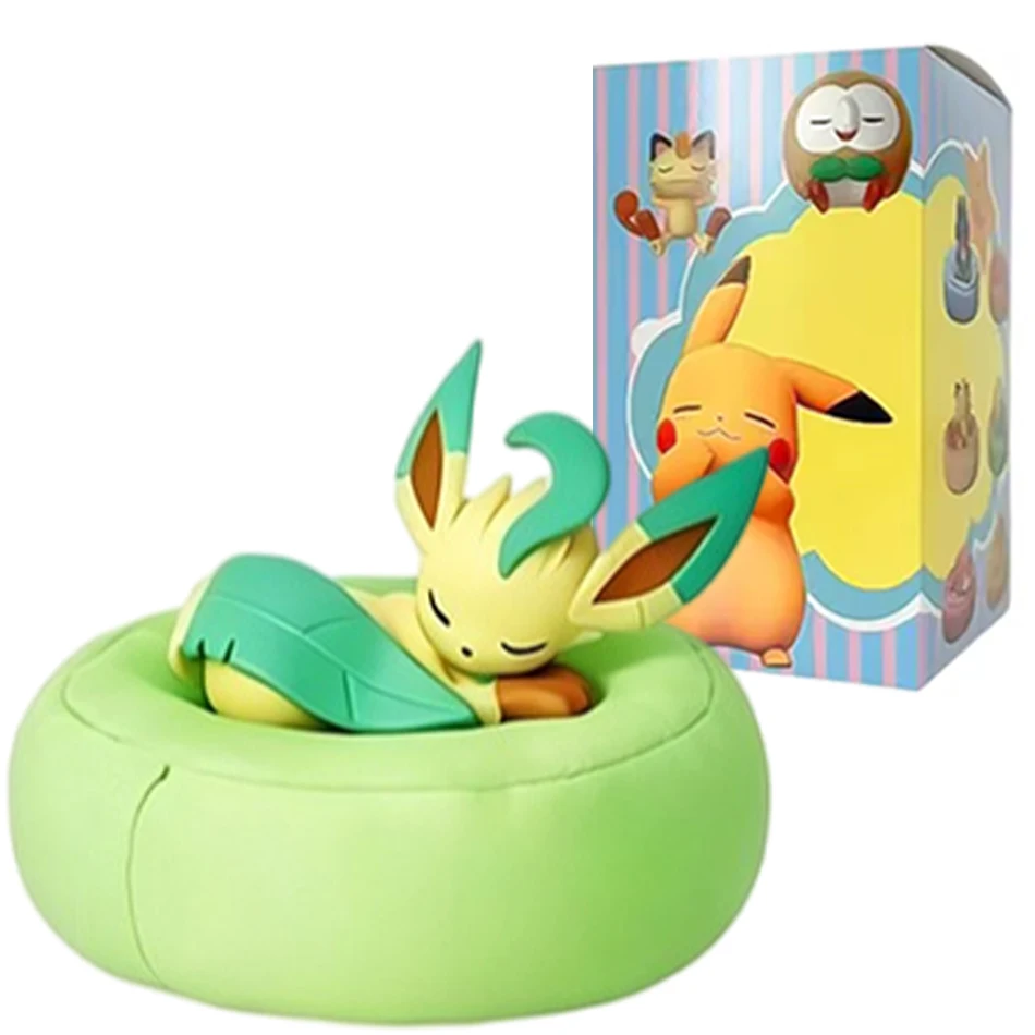 Anime Pokemon Eevee Schlafpositionen-Serie Blind Box Sylveon Umbreon Flareon PVC-Spielzeug Desktop-Dekoration Modell Weihnachtsgeschenk