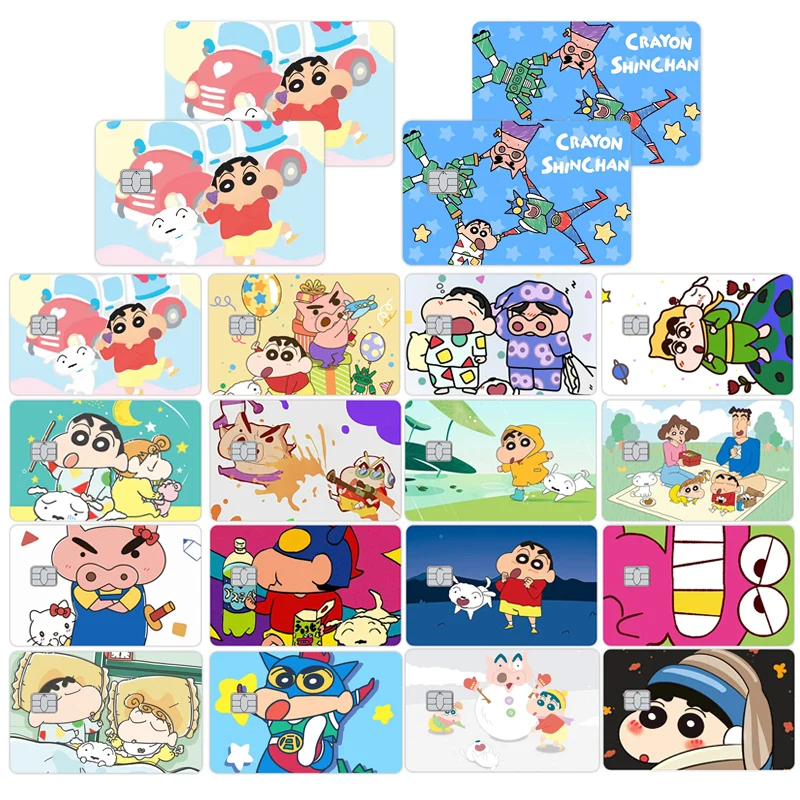 

Anime Cartoon Shin-chan Cute Credit Card Skin Stickers for VISA Bank Card Small Big No Chip Waterproof Decoration Sticker Gift
