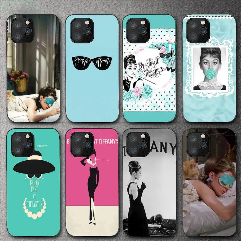 Audrey Hepburn Breakfast at Tiffany's Phone Case For iPhone 11 12 Mini 13 14 Pro XS Max X 8 7 6s Plus 5 SE XR Shell