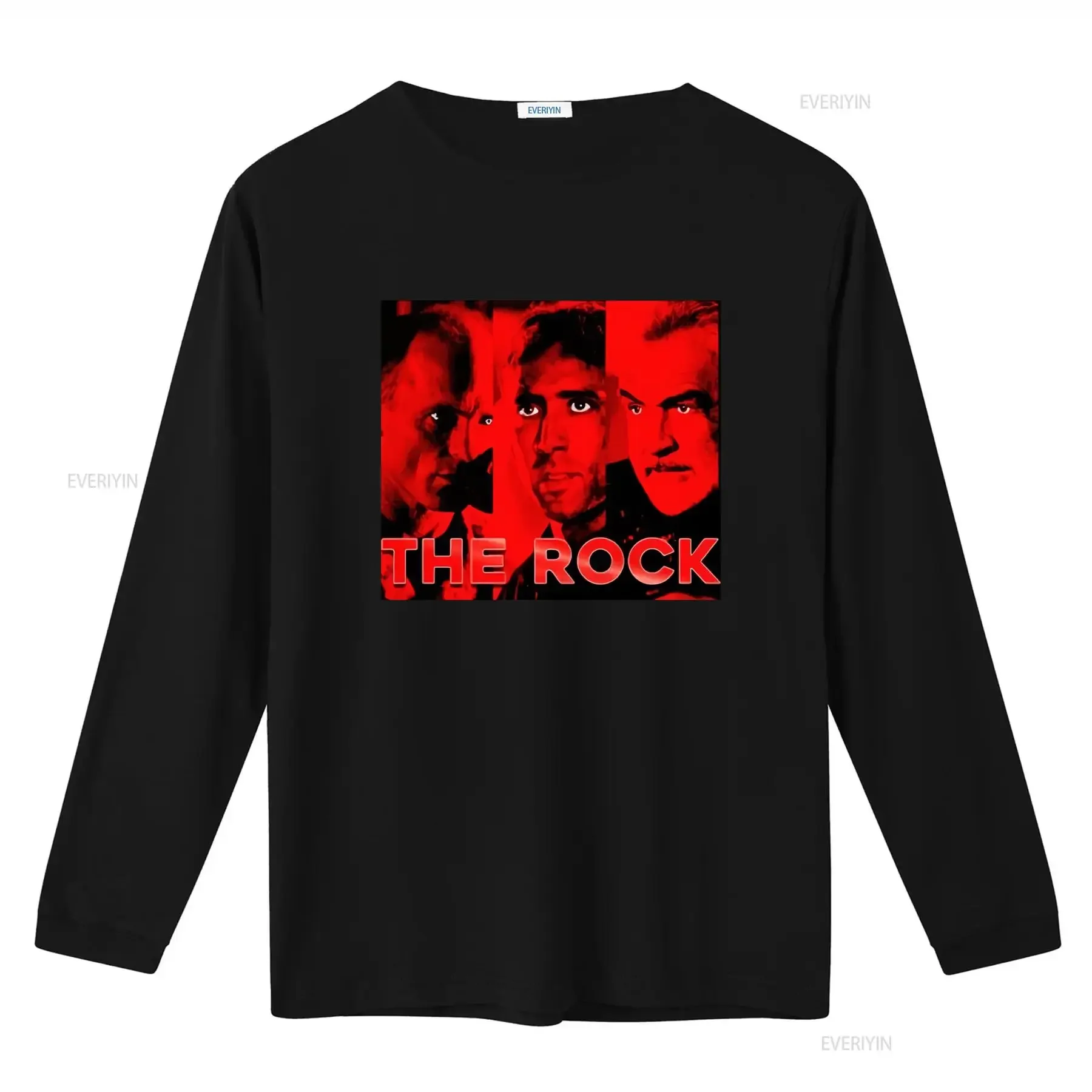 The Rock Movie Inspired T Shirt with Nicolas Cage and Sean Connery Print for Men vintage Washed Comfortable Casual Unisex