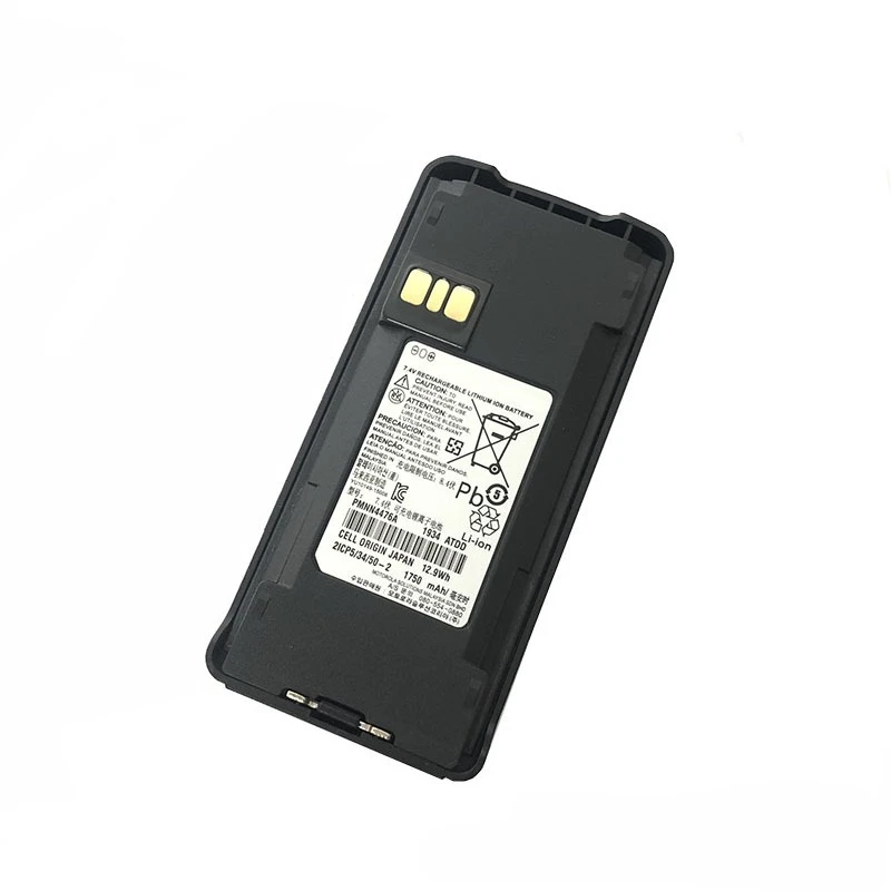 Nova bateria de alta qualidade pmnn4476a 7.4v 1750mah para moto pmnn4476a c1200/c2660/c2620/cp1308/cp1660 walkie-talkie bateria