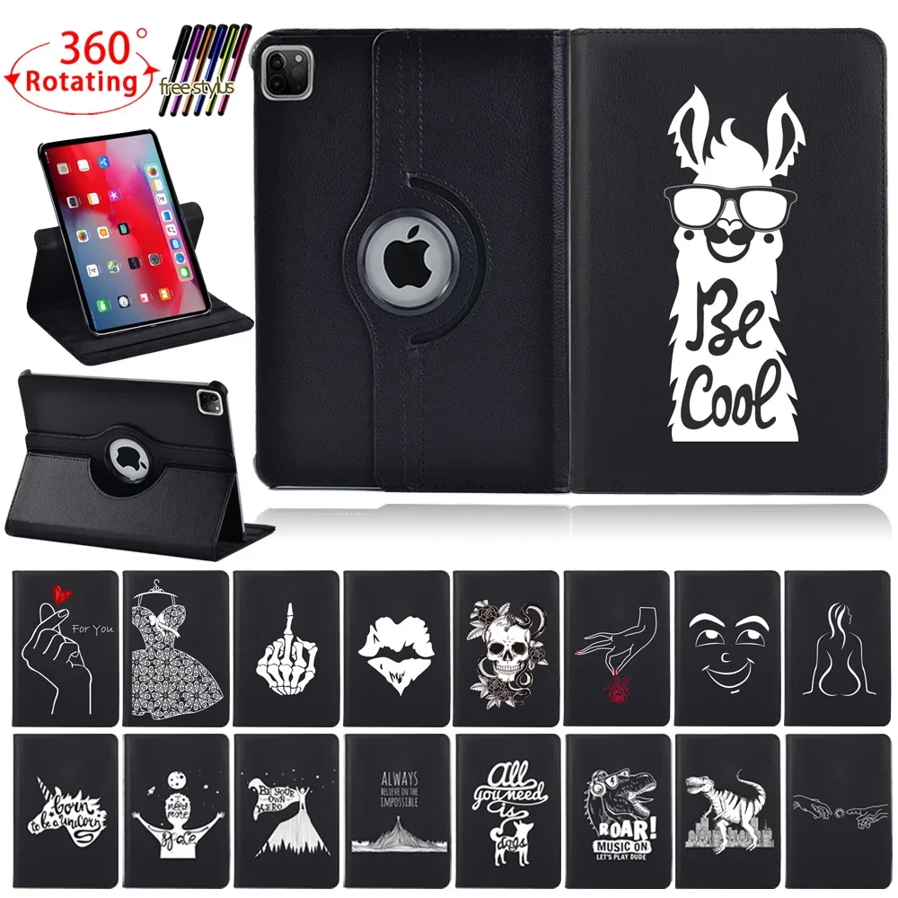 

For Apple IPad Air 1/2 9.7"/Air 3rd Gen 2019 10.5"/Air 4th Generation 2020 10.9" 360 Rotating Stand Leather Tablet Cover Case